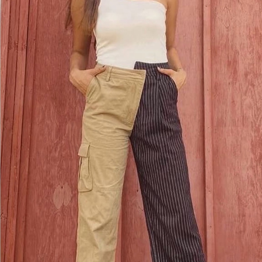 Choosy Day & Night Two-Tone Cargo Color block  Pants